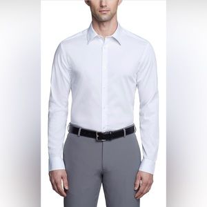 NWT-Calvin Klein Men's Dress Shirt Slim Fit Non Iron Solid